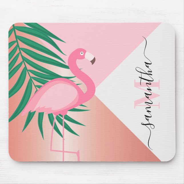 Mousepad Flamingo Rosa Tropical (Frente)