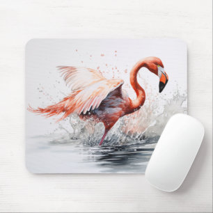 Mousepad Flamingo voando fora de água