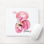 Mousepad Flamingo Watercolor, Vamos Rosa Exótico Moderno<br><div class="desc">Flamingo Watercolor,  Vamos Rosa Exótico Moderno</div>