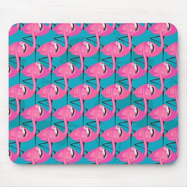 Mousepad Flamingos de néon (Frente)