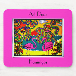 Mousepad Flamingos do art deco