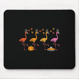 Mousepad Flamingos Engraçado Queda de Ação de Graças Homens