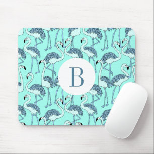 Mousepad Flamingos Tropicais do Monograma Moderno