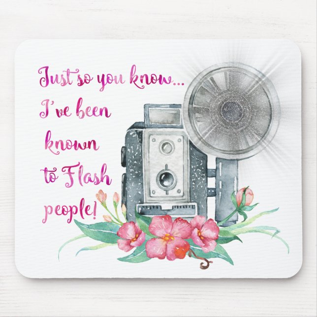 Mousepad Flash da câmera do fotógrafo (Frente)