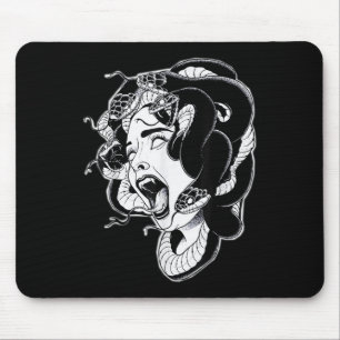 Mousepad Flash de tatuagem de trabalho negro do Medusa