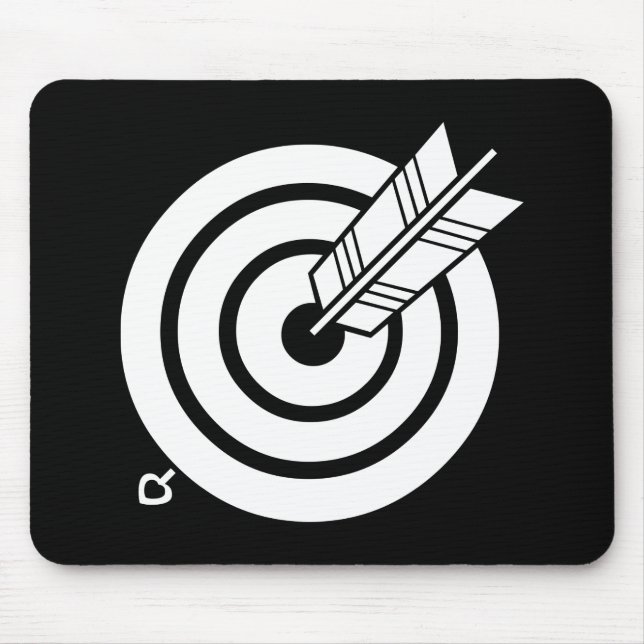 Mousepad Flecha atingiu um alvo redondo (Frente)