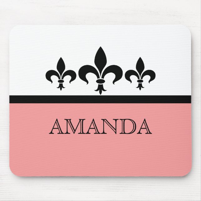 Mousepad Fleur De Lis Mousepad, Swanky, Rosa (Frente)