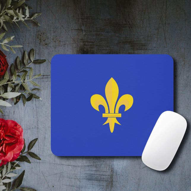 Mousepad Fleur de Lis na plataforma real do rato azul (Fleur de Lis on Royal Blue Mouse Pad)