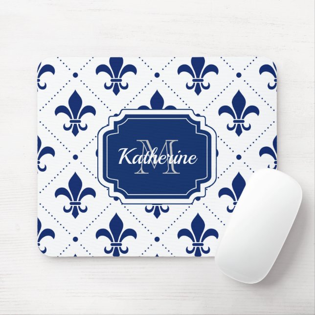 Mousepad Fleur-de-lis Pattern (Com mouse)