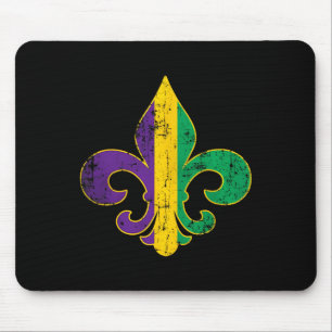 Mousepad Fleur Delis Mardi Gras Símbolo do Carnaval de Loui