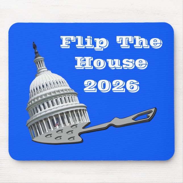 Mousepad Flip The House Vote Blue 2026 (Frente)