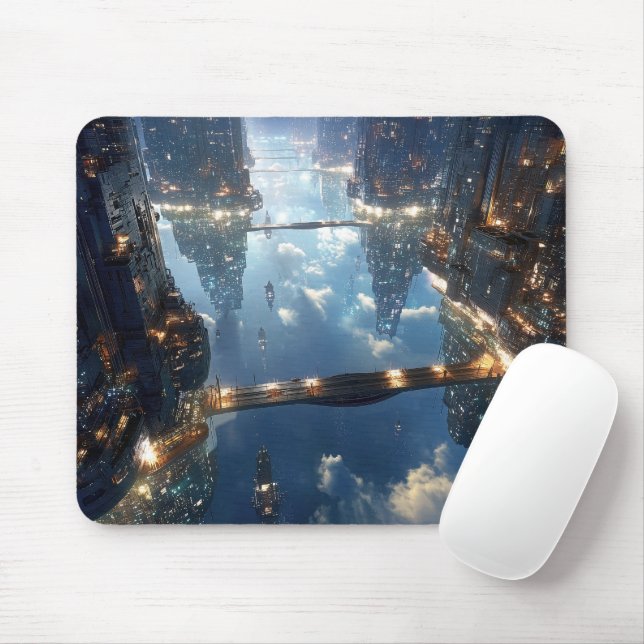 Mousepad Floating Metropolis in the Sky (Com mouse)