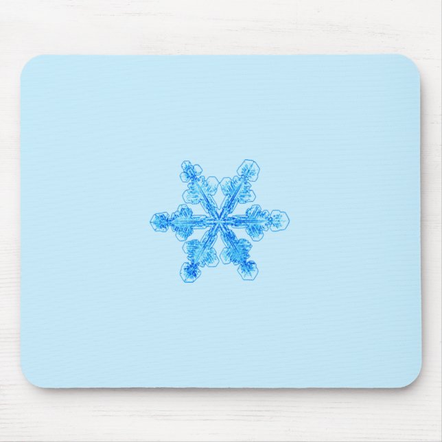 Mousepad Floco de neve azul-inverno (Frente)