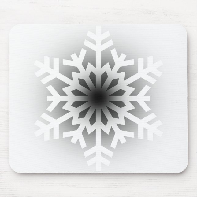 Mousepad Floco de neve branco reluzente (Frente)