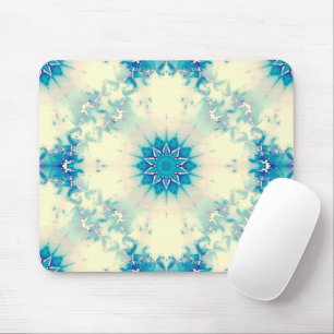 Mousepad Floco de neve de inverno azul congelado Água cong