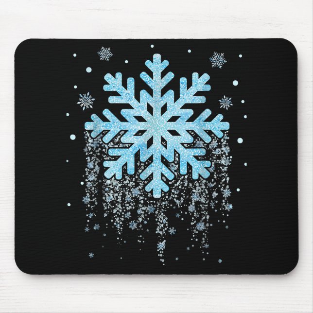 Mousepad Floco de neve Natal de inverno (Frente)