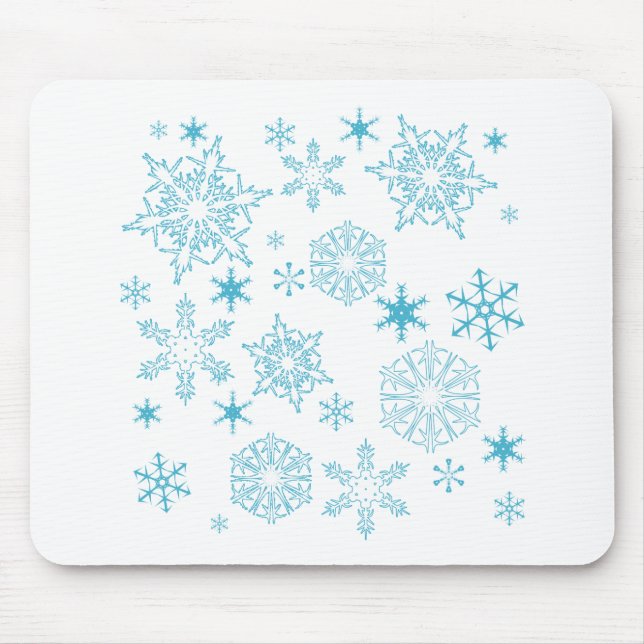 Mousepad flocos de neve azuis (Frente)