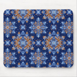 Mousepad Flocos de neve azuis 3d