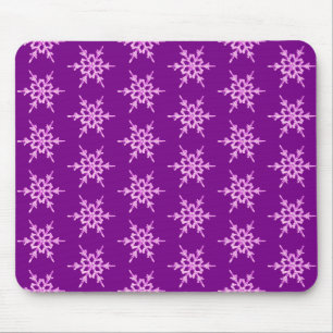 Mousepad Flocos de neve, cristais de orquídeas pálidos em