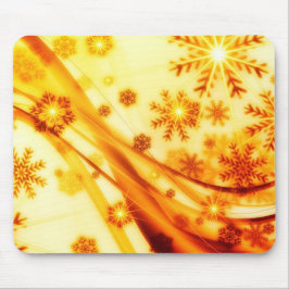 Mousepad Flocos de neve de Natal ouro