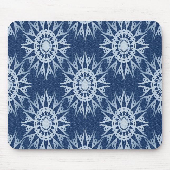 Mousepad Flocos de neve em azul... (Frente)