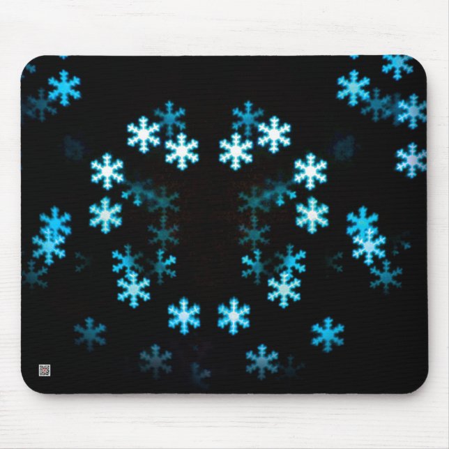 Mousepad Flocos de neve mágicos de Natal (Frente)