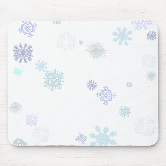 Mousepad Flocos de neve pálidos (Frente)