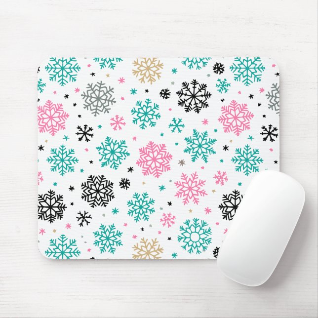 Mousepad Flocos de neve retrô (Com mouse)
