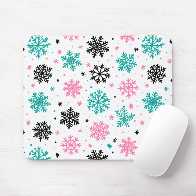 Mousepad Flocos de neve retrô (Com mouse)