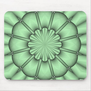 Mousepad Flor Abstrata em Verde Pálido