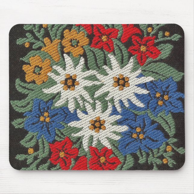 Mousepad Flor alpina suíça de Edelweiss (Frente)