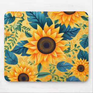 Mousepad Flor Amarelo Sunflower