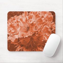 Mousepad Flor ampliada com alivio leve, salmão castanho