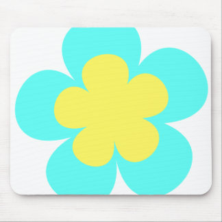 Mousepad Flor azul & amarela