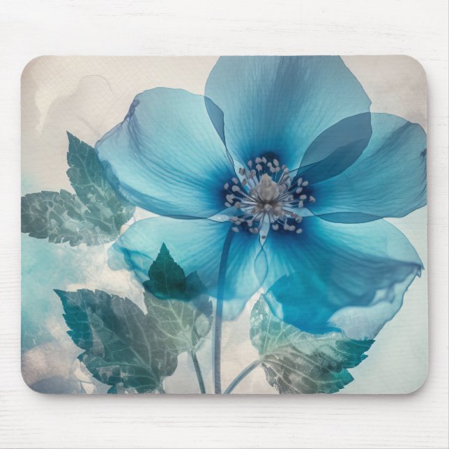 Mousepad Flor Azul Eetéreo (Frente)