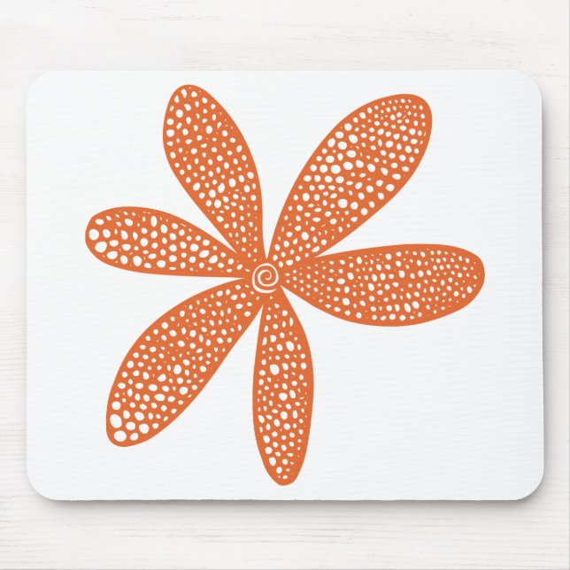 Mousepad Flor bonito - Castanho Vermelho (Frente)