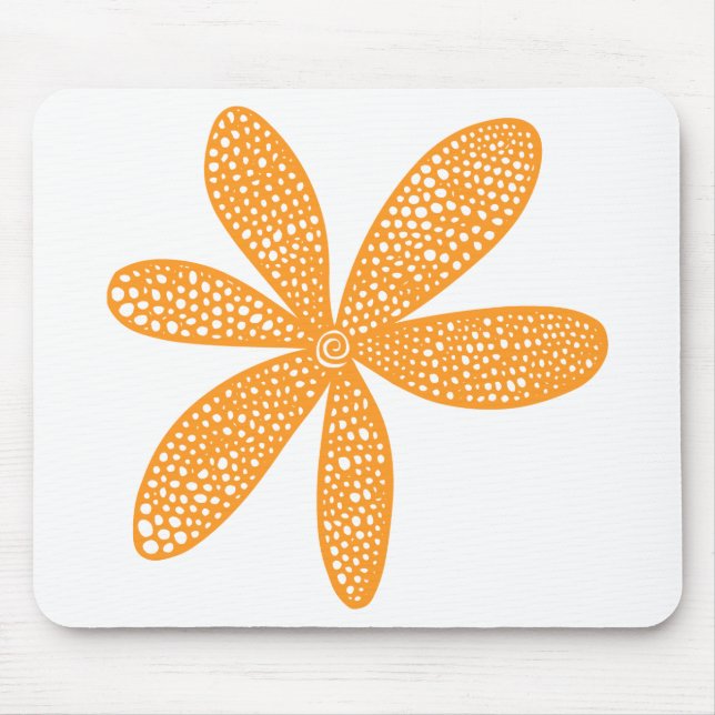 Mousepad Flor bonito - Laranja Claro (Frente)