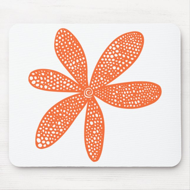 Mousepad Flor bonito - Laranja de outono (Frente)