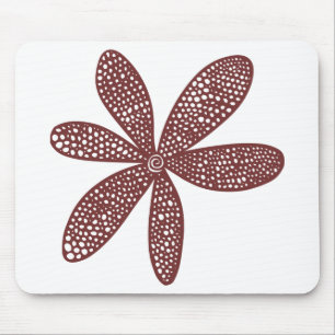 Mousepad Flor bonito - Marrom escuro