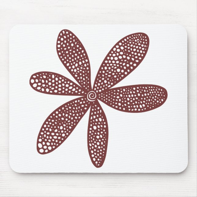 Mousepad Flor bonito - Marrom escuro (Frente)