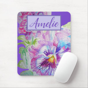 Mousepad Flor Bonito Pansor Purple