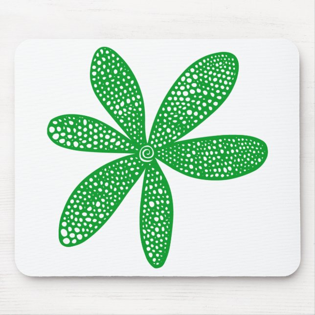 Mousepad Flor bonito - Verde-Grama (Frente)