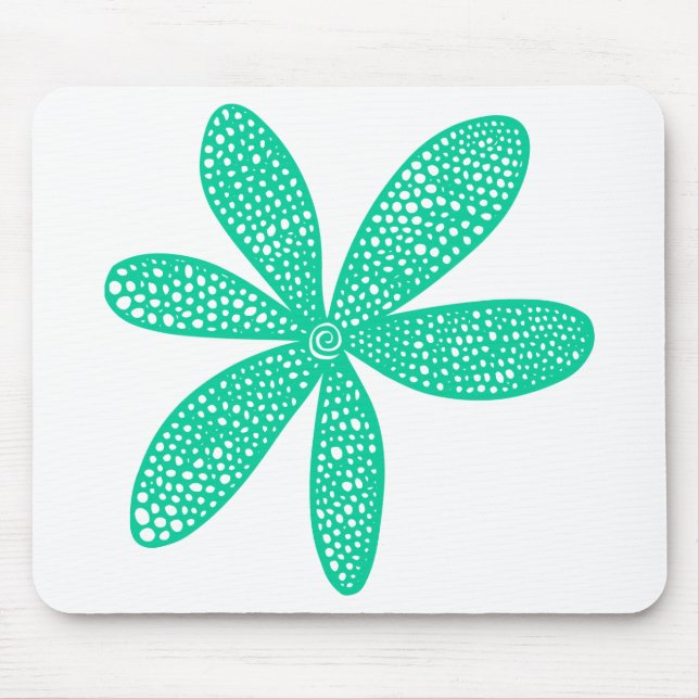 Mousepad Flor bonito - Verde-Mar (Frente)