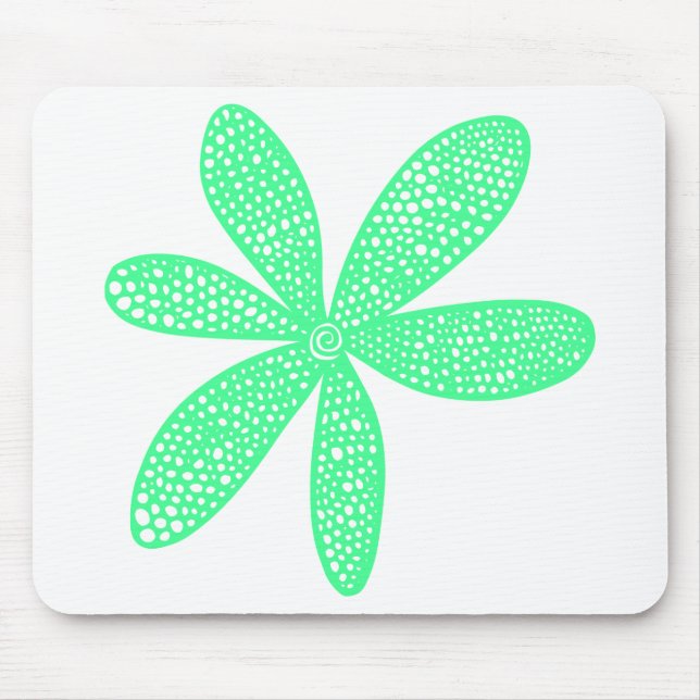 Mousepad Flor bonito - Verde Mint (Frente)