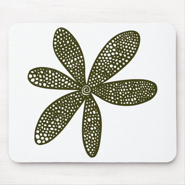 Mousepad Flor bonito - Verde Murky (Frente)