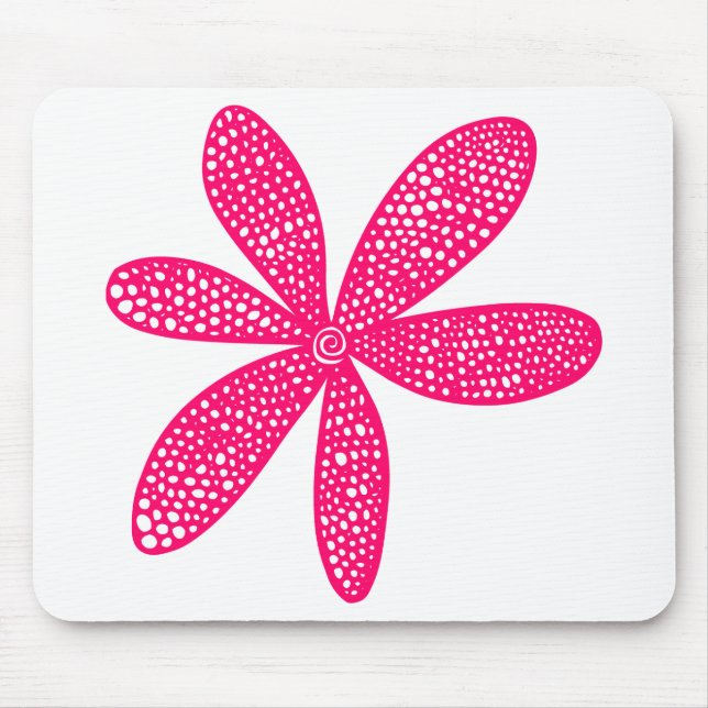 Mousepad Flor bonito - Vermelho Neon (Frente)