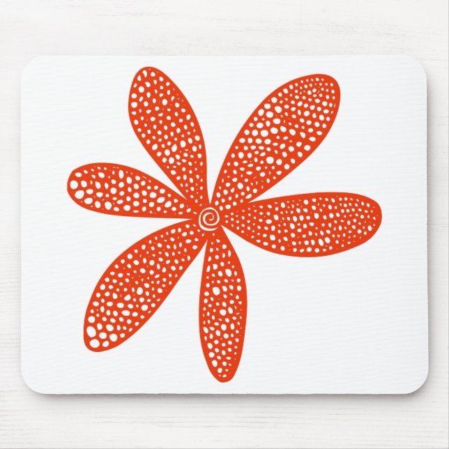 Mousepad Flor bonito - Vermelho tijolo (Frente)