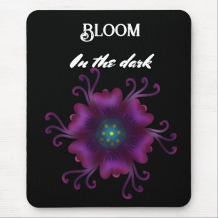 Mousepad Flor Botânica Escura Roxa Gótica