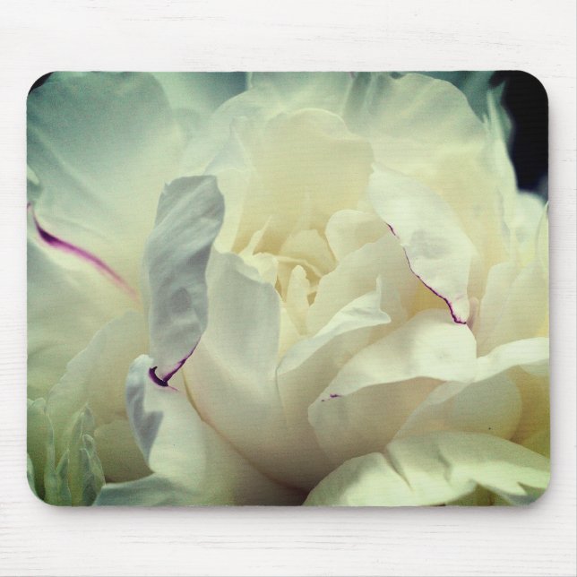 Mousepad Flor Branca de Peony (Frente)
