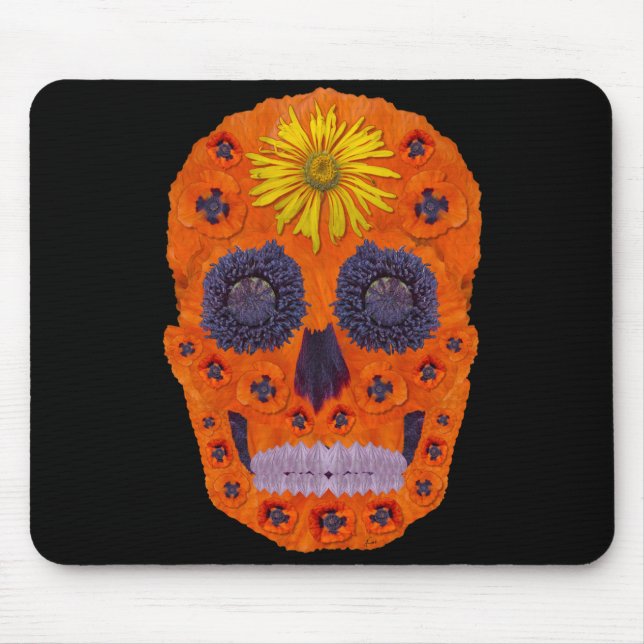 Mousepad Flor - Caveira 1 (Frente)
